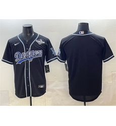 Men Los Angeles Dodgers Blank Black Fashion 2025 World Series Cool Base Stitched Baseball Jersey