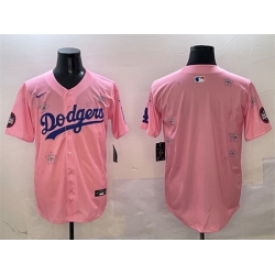 Men Los Angeles Dodgers Blank Pink 2025 Tokyo Series Limited Stitched Baseball Jersey