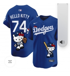 Men Los Angeles Dodgers Hello Kitty Baseball Jersey Blue Men Los Angeles Dodgers Hello Kitty Baseball Jersey Blue