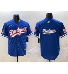 Men Los Angeles Dodgers Team Big Logo Royal With American Flag Patch Limited Stitched Baseball Jersey 1 Men Los Angeles Dodgers Team Big Logo Royal With American Flag Patch Limited Stitched Baseball Jersey 1
