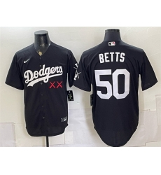 Men Los Angeles Dodgers x KAWS  50 Mookie Betts Black Vapor Premier Limited Stitched Baseball Jersey