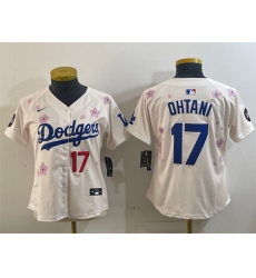 Women Los Angeles Dodgers 17 Shohei Ohtani Cream 2025 Tokyo Series Limited Stitched Baseball Jersey Women Los Angeles Dodgers 17 Shohei Ohtani Cream 2025 Tokyo Series Limited Stitched Baseball Jersey