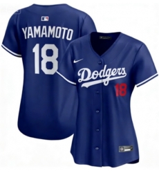 Women Los Angeles Dodgers 18 Yoshinobu Yamamoto Blue Flex Base Stitched Jersey Women Los Angeles Dodgers 18 Yoshinobu Yamamoto Blue Flex Base Stitched Jersey