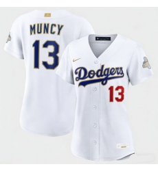 Women Los Angeles Dodgers Max Muncy Nike White 2026 Gold Collection Stadium Jersey
