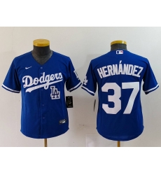 Youth Los Angeles Dodgers 37 Teoscar Hernandez Blue Stitched Baseball Jersey 5 Youth Los Angeles Dodgers 37 Teoscar Hernandez Blue Stitched Baseball Jersey 5