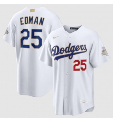 Youth Los Angeles Dodgers Tommy Edman Nike White 2026 Gold Collection Stadium Jersey
