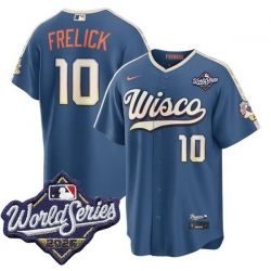 Men Milwaukee Brewers 10 Sal Frelick Nike 2026 World Series City Connect Stitched Baseball Jersey