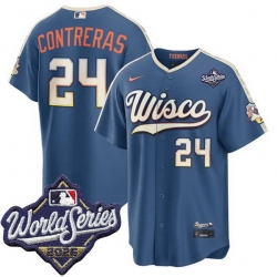 Men Milwaukee Brewers 24 William Contreras Nike 2026 World Series City Connect Stitched Baseball Jersey
