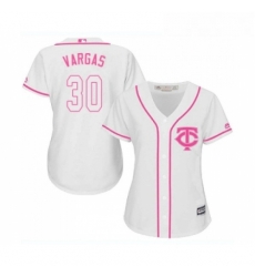 Womens Minnesota Twins 30 Kennys Vargas Replica White Fashion Cool Base Baseball Jersey Womens Minnesota Twins 30 Kennys Vargas Replica White Fashion Cool Base Baseball Jersey