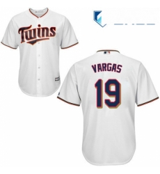 Youth Majestic Minnesota Twins 19 Kennys Vargas Replica White Home Cool Base MLB Jersey Youth Majestic Minnesota Twins 19 Kennys Vargas Replica White Home Cool Base MLB Jersey