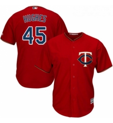 Youth Majestic Minnesota Twins 45 Phil Hughes Replica Scarlet Alternate Cool Base MLB Jersey Youth Majestic Minnesota Twins 45 Phil Hughes Replica Scarlet Alternate Cool Base MLB Jersey