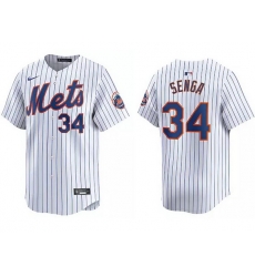 Men New York Mets Kodai Senga 34 White Flex Base Stitched Jersey Men New York Mets Kodai Senga 34 White Flex Base Stitched Jersey