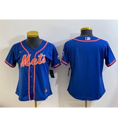 Women New York Mets Blank Royal Cool Base Stitched Baseball Jersey