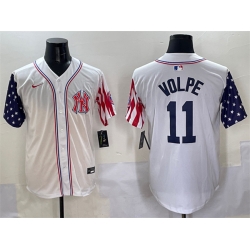 Men New York Yankees 11 Anthony Volpe White American Style Limited Stitched Baseball Jersey