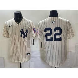 Men New York Yankees  22 Ben Rice Cream 2026 Field of Dreams Stadium Stitched Baseball Jersey