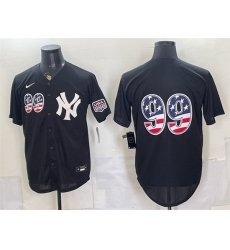 Men New York Yankees  99 Aaron Judge Black USA 250 Fourth of July Stitched Baseball Jersey