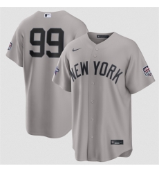 Men New York Yankees  99 Aaron Judge Gray 2026 All Star Game   USA 250 Patch Stitched Baseball Jersey