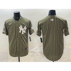Men New York Yankees Blank Olive 2026 Armed Forces Day Salute To Service Stitched Baseball Jersey