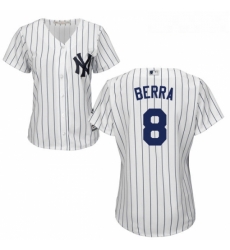 Womens Majestic New York Yankees 8 Yogi Berra Replica White Home MLB Jersey Womens Majestic New York Yankees 8 Yogi Berra Replica White Home MLB Jersey