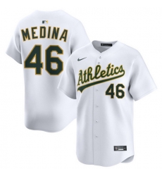 Men Athletics Nike Home Limited Custom Jersey White Medina Luis 46