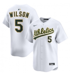 Men Athletics Nike Home Limited Custom Jersey White Wilson Jacob 5 Men Athletics Nike Home Limited Custom Jersey White Wilson Jacob 5