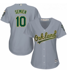 Womens Majestic Oakland Athletics 10 Marcus Semien Authentic Grey Road Cool Base MLB Jersey Womens Majestic Oakland Athletics 10 Marcus Semien Authentic Grey Road Cool Base MLB Jersey