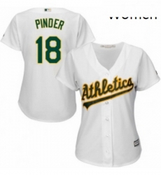 Womens Majestic Oakland Athletics 18 Chad Pinder Authentic White Home Cool Base MLB Jersey Womens Majestic Oakland Athletics 18 Chad Pinder Authentic White Home Cool Base MLB Jersey