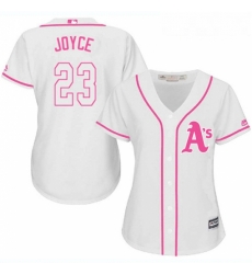 Womens Majestic Oakland Athletics 23 Matt Joyce Authentic White Fashion Cool Base MLB Jersey Womens Majestic Oakland Athletics 23 Matt Joyce Authentic White Fashion Cool Base MLB Jersey