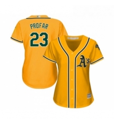 Womens Oakland Athletics 23 Jurickson Profar Replica Gold Alternate 2 Cool Base Baseball Jersey Womens Oakland Athletics 23 Jurickson Profar Replica Gold Alternate 2 Cool Base Baseball Jersey