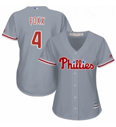Womens Majestic Philadelphia Phillies 4 Jimmy Foxx Replica Grey Road Cool Base MLB Jersey Womens Majestic Philadelphia Phillies 4 Jimmy Foxx Replica Grey Road Cool Base MLB Jersey