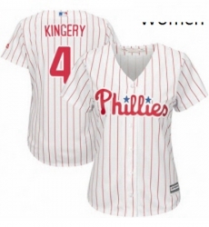 Womens Majestic Philadelphia Phillies 4 Scott Kingery Authentic WhiteRed Strip Home Cool Base MLB Jersey Womens Majestic Philadelphia Phillies 4 Scott Kingery Authentic WhiteRed Strip Home Cool Base MLB Jersey
