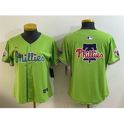Youth Philadelphia Phillies Team Big Logo Light Green Phanatic Limited Stitched Jersey