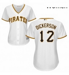 Womens Majestic Pittsburgh Pirates 12 Corey Dickerson Authentic White Home Cool Base MLB Jersey Womens Majestic Pittsburgh Pirates 12 Corey Dickerson Authentic White Home Cool Base MLB Jersey