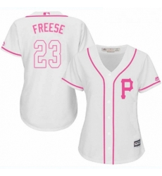 Womens Majestic Pittsburgh Pirates 23 David Freese Authentic White Fashion Cool Base MLB Jersey Womens Majestic Pittsburgh Pirates 23 David Freese Authentic White Fashion Cool Base MLB Jersey