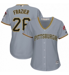 Womens Majestic Pittsburgh Pirates 26 Adam Frazier Replica Grey Road Cool Base MLB Jersey Womens Majestic Pittsburgh Pirates 26 Adam Frazier Replica Grey Road Cool Base MLB Jersey