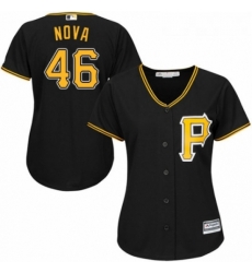 Womens Majestic Pittsburgh Pirates 46 Ivan Nova Authentic Black Alternate Cool Base MLB Jersey Womens Majestic Pittsburgh Pirates 46 Ivan Nova Authentic Black Alternate Cool Base MLB Jersey