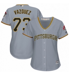 Womens Majestic Pittsburgh Pirates 73 Felipe Vazquez Authentic Grey Road Cool Base MLB Jersey Womens Majestic Pittsburgh Pirates 73 Felipe Vazquez Authentic Grey Road Cool Base MLB Jersey