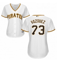 Womens Majestic Pittsburgh Pirates 73 Felipe Vazquez Authentic White Home Cool Base MLB Jersey Womens Majestic Pittsburgh Pirates 73 Felipe Vazquez Authentic White Home Cool Base MLB Jersey