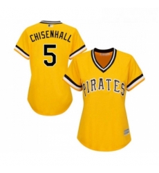Womens Pittsburgh Pirates 5 Lonnie Chisenhall Replica Gold Alternate Cool Base Baseball Jersey Womens Pittsburgh Pirates 5 Lonnie Chisenhall Replica Gold Alternate Cool Base Baseball Jersey
