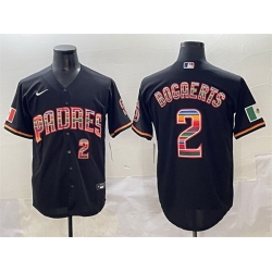 Men San Diego Padres 2 Xander Bogaerts Black Mexico Cool Base Stitched Baseball Jersey