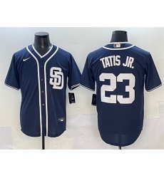 Men San Diego Padres 23 Fernando Tatis Jr Navy Cool Base Stitched Baseball Jersey Men San Diego Padres 23 Fernando Tatis Jr Navy Cool Base Stitched Baseball Jersey