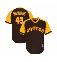 Youth San Diego Padres 43 Garrett Richards Replica Brown Alternate Cooperstown Cool Base Baseball Jersey 