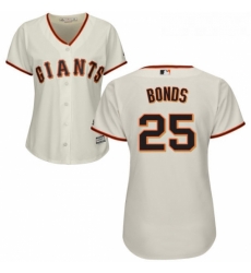 Womens Majestic San Francisco Giants 25 Barry Bonds Replica Cream Home Cool Base MLB Jersey Womens Majestic San Francisco Giants 25 Barry Bonds Replica Cream Home Cool Base MLB Jersey