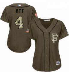 Womens Majestic San Francisco Giants 4 Mel Ott Authentic Green Salute to Service MLB Jersey Womens Majestic San Francisco Giants 4 Mel Ott Authentic Green Salute to Service MLB Jersey
