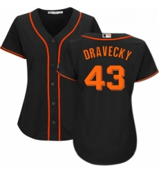 Womens Majestic San Francisco Giants 43 Dave Dravecky Replica Black Alternate Cool Base MLB Jersey Womens Majestic San Francisco Giants 43 Dave Dravecky Replica Black Alternate Cool Base MLB Jersey