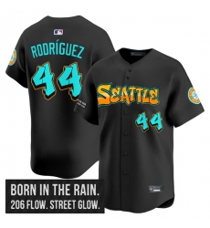 Men Seattle Mariners 44 Julio Rodr EDguez Black 2025 Graffiti Emerald Drop Edition Vapor Premier Limited Stitched Jersey Men Seattle Mariners 44 Julio Rodr EDguez Black 2025 Graffiti Emerald Drop Edition Vapor Premier Limited Stitched Jersey