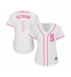 Womens Seattle Mariners 1 Tim Beckham Replica White Fashion Cool Base Baseball Jersey Womens Seattle Mariners 1 Tim Beckham Replica White Fashion Cool Base Baseball Jersey