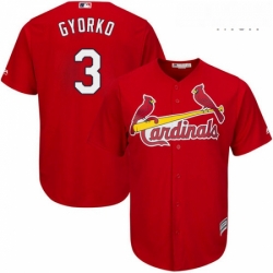 Mens Majestic St Louis Cardinals 3 Jedd Gyorko Replica Red Alternate Cool Base MLB Jersey