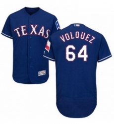 Mens Majestic Texas Rangers 64 Edinson Volquez Royal Blue Alternate Flex Base Authentic Collection MLB Jersey Mens Majestic Texas Rangers 64 Edinson Volquez Royal Blue Alternate Flex Base Authentic Collection MLB Jersey