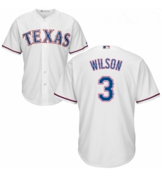 Youth Majestic Texas Rangers 3 Russell Wilson Authentic White Home Cool Base MLB Jersey Youth Majestic Texas Rangers 3 Russell Wilson Authentic White Home Cool Base MLB Jersey